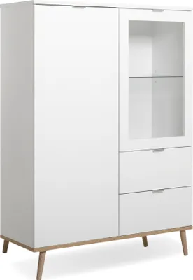 Produktbild von Finori Göteborg 53 Highboard Weiß/Sonoma Eiche