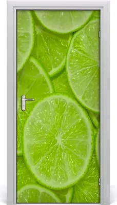 Produktbild von Tulup Türaufkleber 95x205 cm Dekorative Aufkleber Selbstklebend Wasserdichte Tapete Abnehmbar Schlafzimmer Wohnzimmer Wohnkultur - Limette