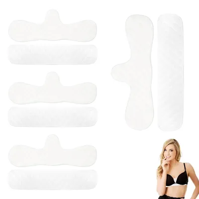 Produktbild von Unterbrust Schweißschutz 8er Set, BH Schweißpads Baumwolle, saugfähig, atmungsaktiv, waschbar, unsichtbar, für Sport Arbeit Alltag, komfortabel