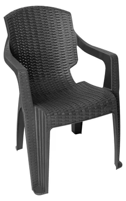 Produktbild von Garronda 1 Stk. Gartenstuhl stapelbar Rattan-Optik GD-0254 Anthrazit