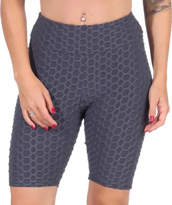 Produktbild von Leggings 1/2 Radlerhose kurz gemusterter Stoff Grau XS/S