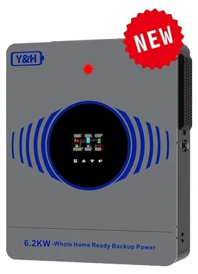 Produktbild von Solarwechselrichter, MPPT-Solarladegerät, effizientes Energiemanagement, 6.2KW 48V Kein WiFi, AC 195-253V-a, PV 60-500V-a