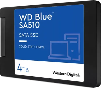 Produktbild von Western Digital WD Blue SA510 4TB 2,5 Zoll SATA III SSD – Interner Speicher
