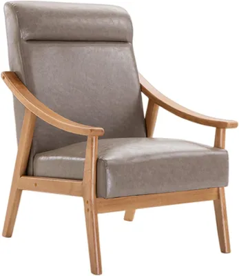 Image de Fauteuil en bois massif élégant, avec assise confortable, idéal pour une chambre