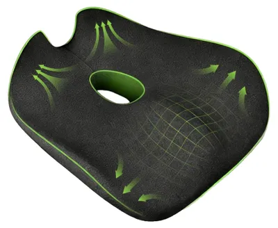 Produktbild von Orthopädisches Sitzkissen aus Memory Foam für Bürostuhl und Rollstuhl