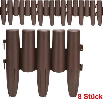 Produktbild von DEUBA® Rasenkante 4,48m Beeteinfassung Palisade Beetumrandung UV beständig Beeteinfassungen Rasenkanten Garten