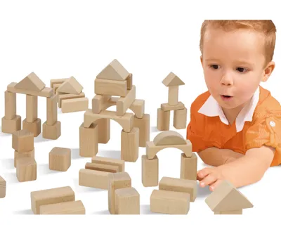 Image de Eichhorn 100 cubes en bois naturel 25mm en boîte