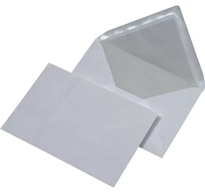 Produktbild von 25 Briefumschläge Din C6 weiss mit Seidenfutter
