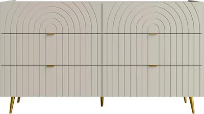 Produktbild von Kommode mit 6 Schubladen - Beige - NORSIM