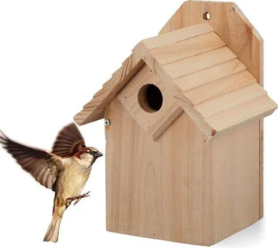 Produktbild von Famanu Vogelhaus Hängend mit 32 mm Einflugöffnung - Natur