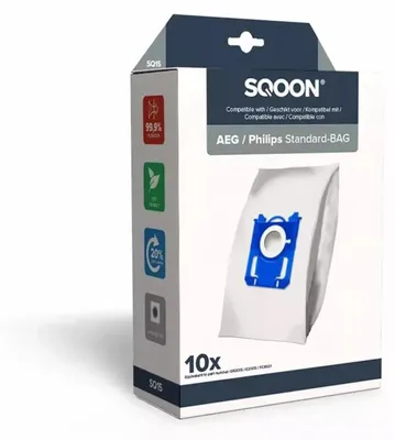 Obrázok produktu pre Sqoon Vrecká do vysávača Philips Stojan. 10 ks