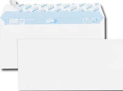 Produktbild von GPV Briefumschläge DL 110 x 220 mm weiß ohne Fenster 50 Briefumschläge