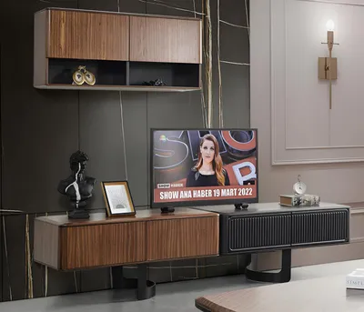 Image de Ensemble salon élégant Meuble TV design Armoire murale raffinée