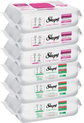 Produktbild von Sleepy Easy Clean Feuchttücher 3x Pink + 3x Grün