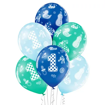 Produktbild von Luftballon Ø30cm "1st Birthday Boy"| 6 Stk.