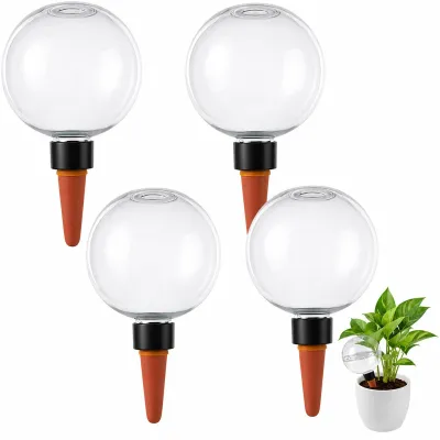 Immagine prodotto di Set di 4 sfere per irrigazione da 500 ml con tappo - Sistema automatico di irrigazione per piante