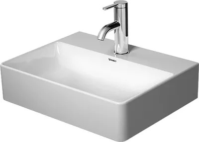 Zdjęcie produktu dla Duravit DURASQUARE umywalka bez przelewu, z otworem na baterię, 450 x 350 mm bez otworu na baterię biała