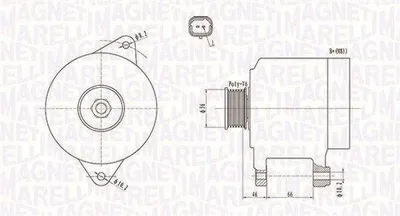 Produktbild von MAGNETI MARELLI 063731653010 Lichtmaschine Generator LiMa 80A 12V für RENAULT Scénic I (JA0/1, FA0) ESPACE III (JE0) MEGANE I (BA0/1) LAGUNA I
