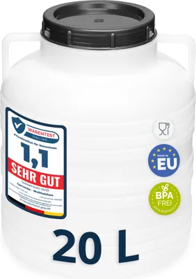 Image de Garronda 20L Fût alimentaire en plastique HDPE pour maison&jardin GD-0078, Blanc