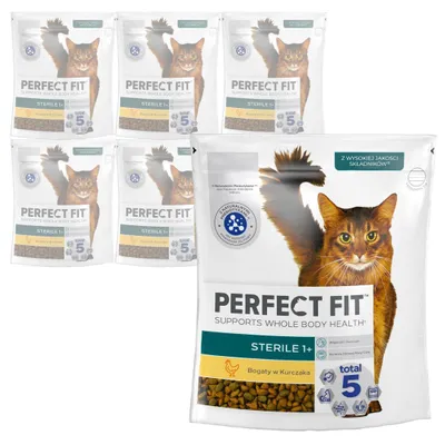 Produktbild von Perfect Fit Steril Trockenfutter für sterilisierten Katzen mit Huhn 6x750g