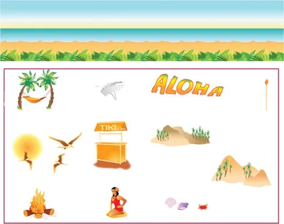 Produktbild von Aloha Hawaii Party Wand Dekoration zum Selbstgestalten