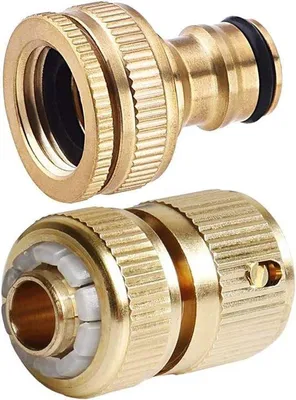 Image de Raccord en laiton pour tuyau d'arrosage 1/2" - 3/4"