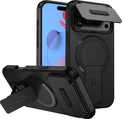Immagine prodotto di INF Custodia Magnetica 2-in-1 per iPhone 17 Pro - Antiurto e Supporto Nero