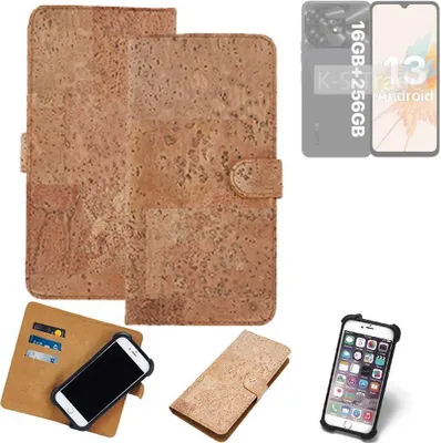 Produktbild von K-S-Trade Hülle kompatibel mit UMIDIGI A15  Kork Handyhülle Cover  Schutzhülle TPU Case Bumper in Hellbraun, (1x)