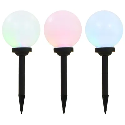Zdjęcie produktu dla Kuliste lampy solarne na zewnątrz, 3 szt., LED, 20 cm, RGB
