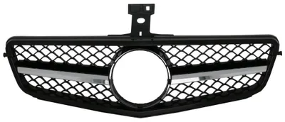 Produktbild von Kühlergrill für Mercedes C W204 S204 2007-2014 Sport C63 Look Glänzend schwarz.