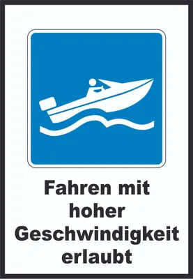 Produktbild von Fahren mit hoher Geschwindigkeit erlaubt Symbol Text A0 (841x1189mm)