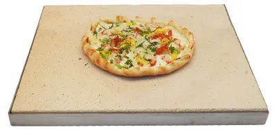 Produktbild von Pizzastein Grill 40 x 20 x 3 cm + Edelstahlrahmen