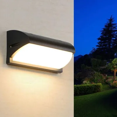 Produktbild von 30W LED-Wandleuchte Schwarz IP65 - Kaltweiß 6000K - 8000K