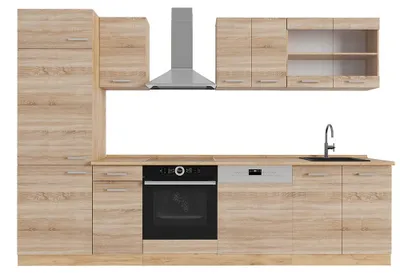 Produktbild von Küchenzeile Vicco R-Line Sonoma/Goldkraft Eiche 300 cm , AP Eiche, Model 53934
