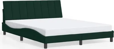 Obrázok produktu pre Rám postele s čelom tmavozelený 160x200 cm zamat