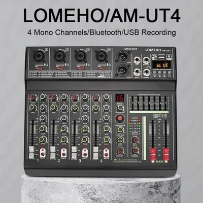 Immagine prodotto di Mixer audio - 4 canali - Alimentazione phantom 48V - Interfaccia USB - Bluetooth - Controllo del volume