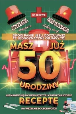 Produktbild von Geburtstagskarte mit Rezept 50