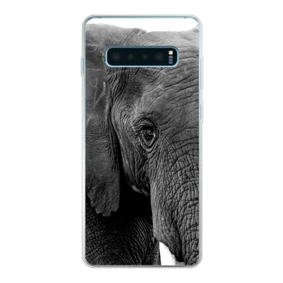 Produktbild von MuchoWow® Handyhülle Schutzhülle Hülle für Samsung Galaxy S10 Lite Elefant - Tiere - Schwarz - Weiß - Natur Silikon Softcase Handy Hülle - Schutz