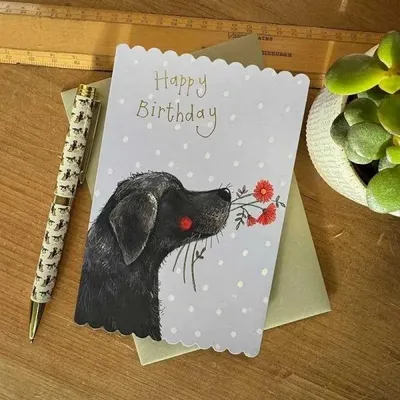 Immagine prodotto di Abbonamento "Compleanno Labrador con fiori" - Alex Clark