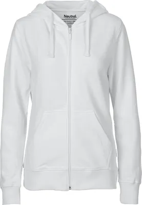 Produktbild von Neutral - Fairtrade - Ladies Zip Hoodie - White - XXL