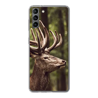 Produktbild von MuchoWow® Handyhülle Schutzhülle Hülle für Samsung Galaxy S21 Plus Hirsch - Natur - Geweih - Wald - Tiere Silikon Softcase Handy Hülle - Handy-Tasche