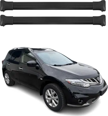 Image de Barres de toit transversales pour Nissan Murano 2008-2014 Aluminium Noir