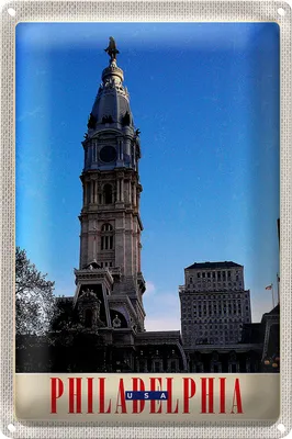 Produktbild von Blechschild Reise 40x30cm Philadelphia USA Amerika Architektur