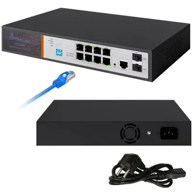 Produktbild von Extralink EX.8222 Managed L2/L4 Gigabit Ethernet (10/100/1000) Power over Ethernet (PoE) 1U Czarny
