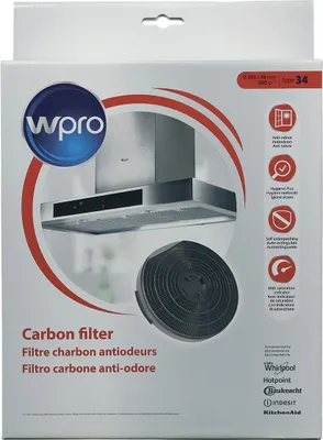 Produktbild von NEU Kohlefilter Ø 255mm FAC349 Dunsthauben Bauknecht Wpro 484000008610