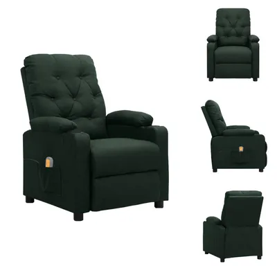 Produktbild von vidaXL Massagesessel Dunkelgrün Stoff -  Massagesessel