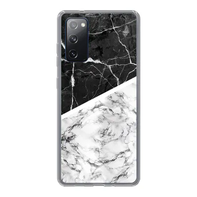Produktbild von MuchoWow® Handyhülle Schutzhülle Hülle für Samsung Galaxy S20 FE Marmor - Schwarz - Weiß Silikon Softcase Handy Hülle - Abdeckung