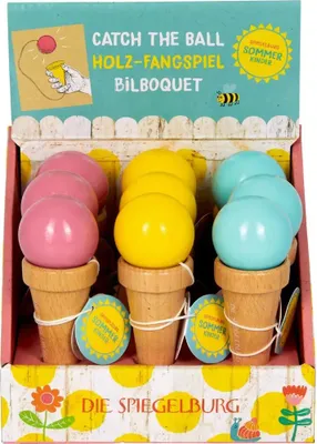 Produktbild von Coppenrath Verlag GmbH & Co.KG Holz-Fangspiel Eistüte - Spiegelburg Sommerkinder, sort. 9