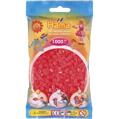 Produktbild von Hama -Eisenperlen 1000 Stück rot Neon