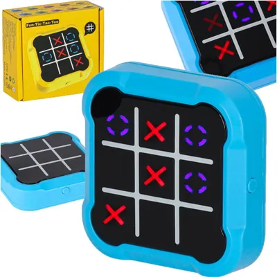 Produktbild von Elektronisches Tic Tac Toe Spiel - Tragbare blaue Konsole